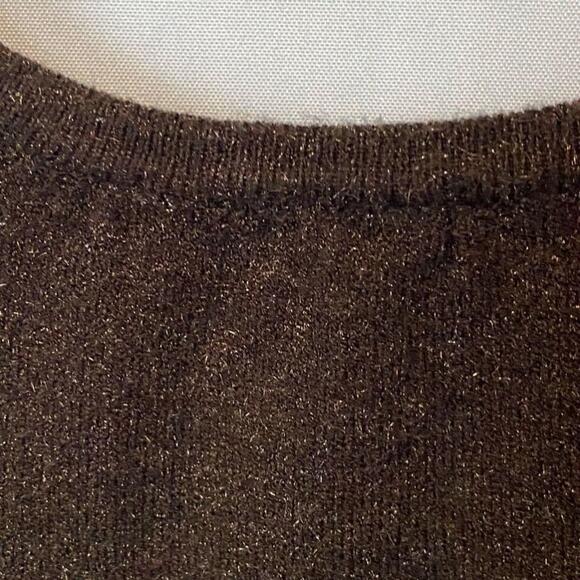 NWT Time and Tru Black Square Neck Tank Top Size M 8-10 Sparkles Sweater - Picture 3 of 13